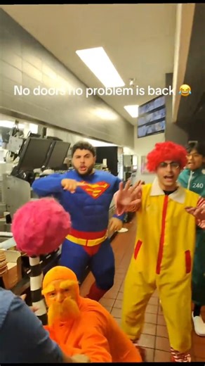 Silly Funny Guys on Instagram: "No Doors No Problem McDonald's Prank Costume Ray-Ban Meta Glasses Jumping The Drive Through Window"