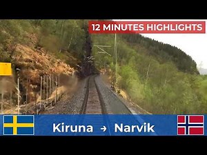 Across the Arctic Circle: Kiruna 🇸🇪 → Narvik 🇳🇴 | Train Cab Ride Highlights