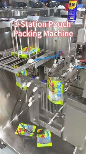 3 Station Pouch Packing Machine | Automatic Premade Pouch Packaging Solution