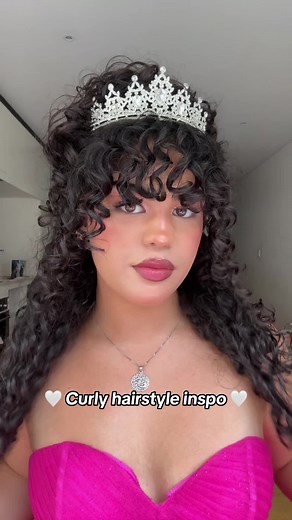 Curly Hair Tiara Hairstyle Inspiration