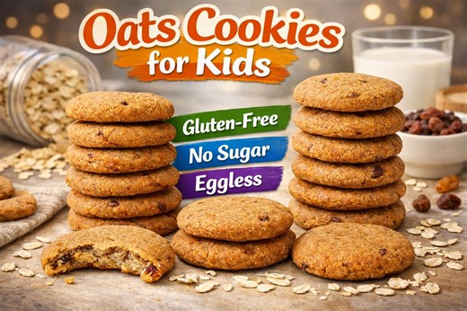 Banana Oats Cookies for Kids 👶 | Gluten-Free | No Sugar | Eggless | Healthy Soft Cookies | Easy Cooking with Das Soft, healthy & naturally sweet Banana Oats Cookies for Kids made without maida, without sugar and without eggs 🍌🍪 These gluten-free cookies are perfect for toddlers, kids’ snack box, breakfast, or guilt-free tea-time. Prepared using ripe bananas and oats, this is a beginner-friendly, one-bowl recipe. The cookies are naturally soft, mildly sweet, and safe for little ones when made 