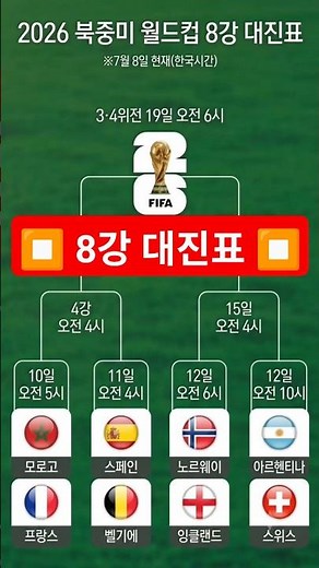 8강 대진표