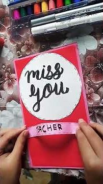 goodbye teacher card #diy #art #craft #music #drawing