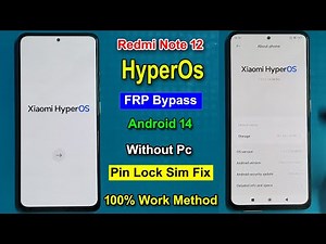"New Method" Redmi Note 12 Frp Bypass HyperOS Android 14 | Gmail/Google Account Remove Redmi Note 12