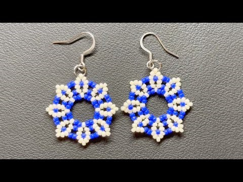 EASY BEADED EARRINGS TUTORIAL / FLOWER EARRINGS MAKING / HOW TO MAKE BEADS JEWELRY