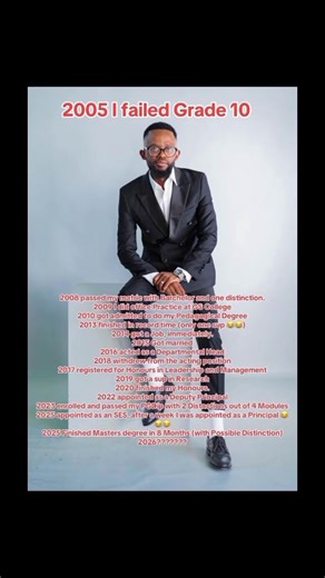 Failure is not your destiny. It is a lesson, not a life sentence. Get up, learn, adjust, and move forward. You see how many times I have failed to get here 🧡💚 | John Sifiso Mazibuko