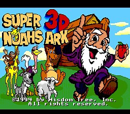 Sega Mega Drive GENESIS Super Noah's Ark 3D DEMO