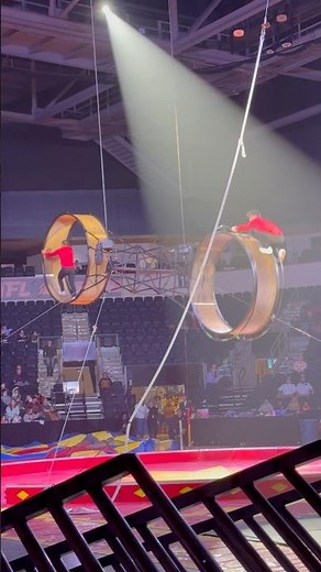Inside the Cage 🎡 Acrobats Climb In & Out of the Wheel of Death