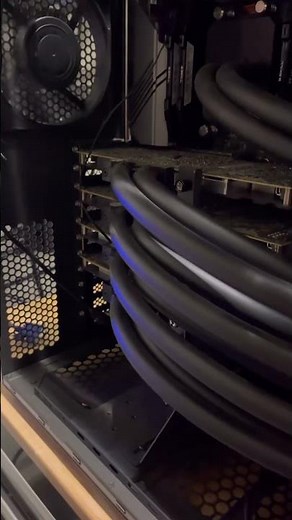 Insane Rendering Machine Up to 7 GPUs Custom Cooling 🤯 #rendering #3drendering