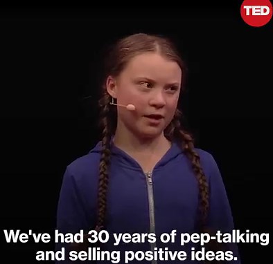 "The climate crisis has already been solved. We already have all the facts and solutions. All we have to do is to wake up and change." Watch Greta Thunberg's full talk here: http://t.ted.com/vioA1Po | TED