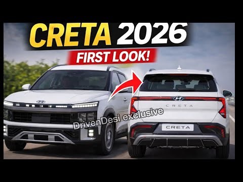 Creta next gen 2026 facelift finally leaked before launch|Creta 2026 new model price feature engine