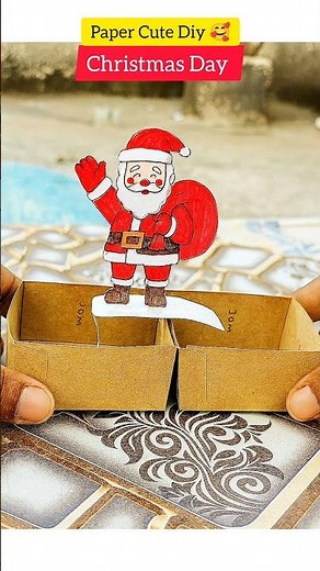 Amazing DIY Christmas Pop-Up Gift Box 🎄 Easy Handmade Surprise Box Craft #shorts #diy #papercrafts
