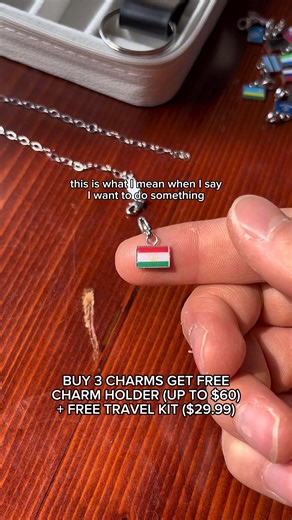 1 Charm = 1 Country Visited ✈️🌍 Buy 3 Charms, Get a FREE Charm Holder! 🎁 ✔ A meaningful way to keep memories close. ✔ Travel, collect, remember, repeat. ✔ Waterproof 18k gold-plated charms that last forever. Start your collection today! 💭 | Exchange Life