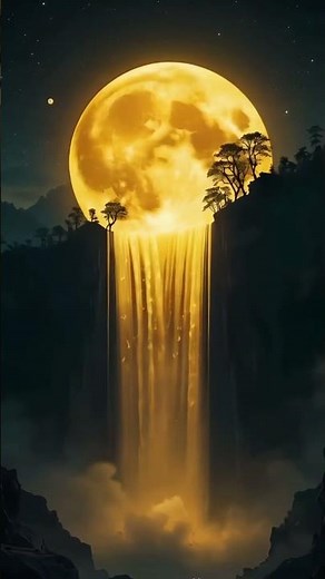 Beautiful Waterfall at Sunset | Stunning Nature Scenery in 4K