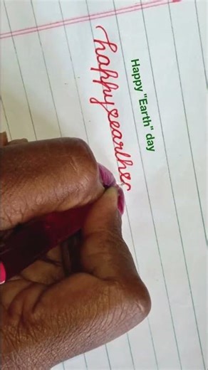 Happy Earth Day 🌍 in Beautiful Cursive ✍️ | Improve Handwriting Fast