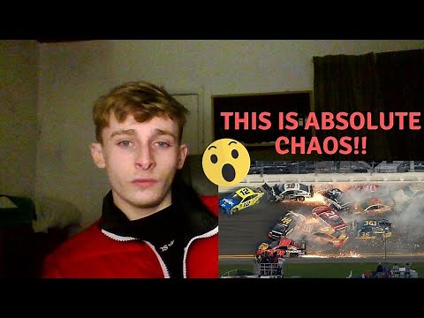 British Guys first time reacting to Nascar - NASCAR Crashes