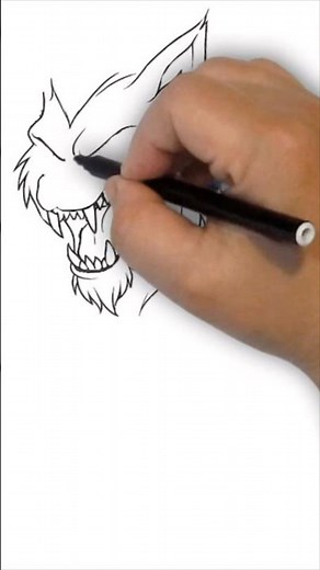 Learn how to draw a werewolf for Halloween decorations #shorts