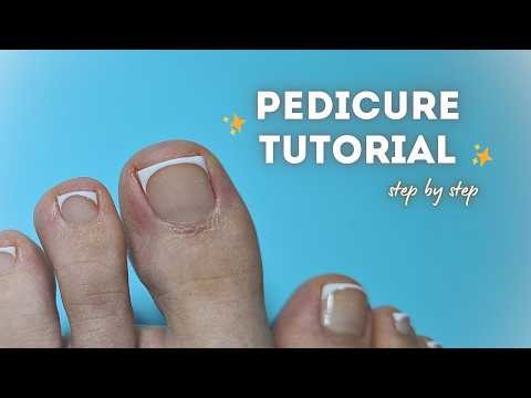 ✨How to do a perfect pedicure like a pro. French pedicure tutorial. Gel polish nail design ✨