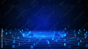 Power Button Text Future Digital Technology Ai Cyber Space deep learning Loop Background. hacking, network security, mining, game, cryptocurrency bitcoin, coding, Start icon Power icon. Energy saving.