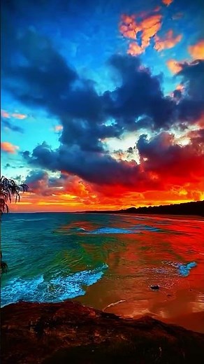 Epic Sunset Over the Ocean 🌅 | Relaxing Beach Scenery in 4K Ultra HD