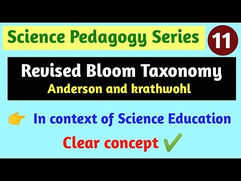 Bloom Taxonomy | Revised Bloom Taxonomy - Anderson & krathwohl | Science pedagogy