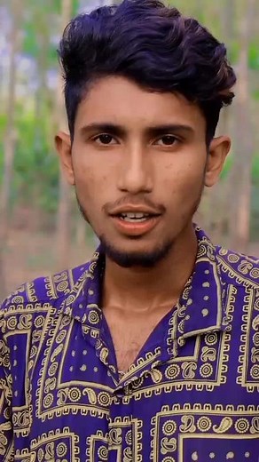 Stunning Blue and Gold Paisley Shirt in Nature