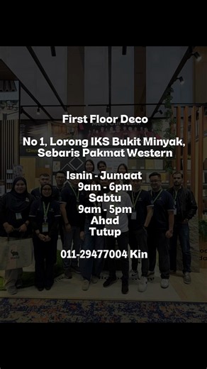 deco bilik tidur Penang: idea cermin half moon & SPC flooring