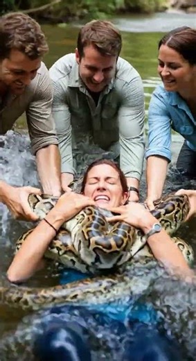 Snake Drags Woman into Water in Deadly Struggle