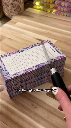 How to make notepads in bulk and sell them in your online stationery store #diystationery #notepad