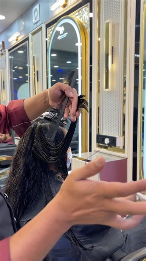 Advance layer hair cut 💇 | Viral cut #haircut #hairlook #hairstyles #viral #sidecut #sharphaircut