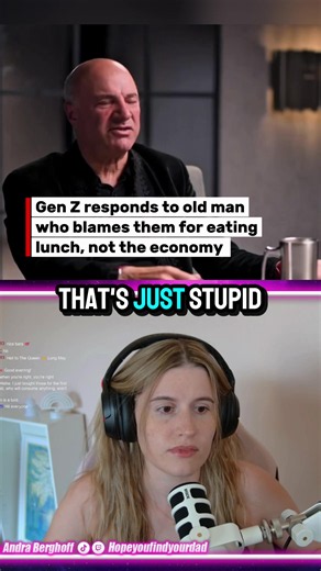 Gen Z reacts to Kevin O’Leary blaming them for the economy #genz #finance #reaction #stream