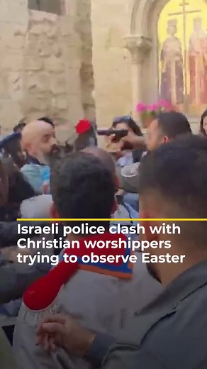 Israeli police threatened #Christians trying to celebrate #Easter as they corralled worshippers at the #Church of the Holy Sepulchre in occupied East Jerusalem. Israel also imposed severe restrictions on Palestinian Christians hoping to attend services.