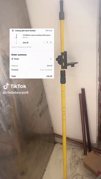 2.8 Meter Laser Leveling Telescoping Pole for Precision