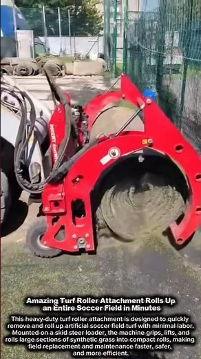 Amazing Turf Roller Attachment Rolls Up an Entire Soccer Field in Minutes #engineering #diyprojects