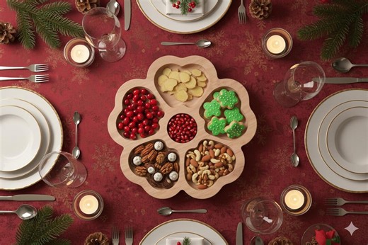 Flower Heart Snack Tray CNC File | Wooden Serving Tray (digital Download) - Etsy