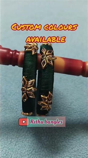 Handmade Silk Thread Bangles ✨ Custom Colours Available 🎨 DM to Order 💖