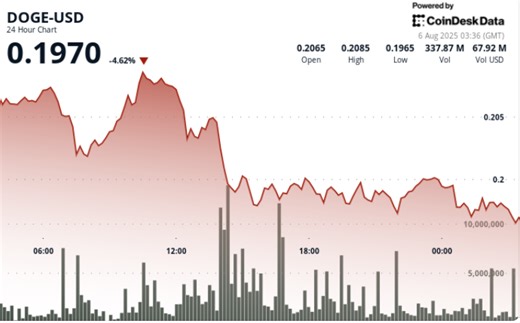 DOGE Price News: Dogecoin Sheds 5% as Volume Quadruples, Testing Key Support Zones