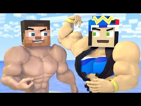 The minecraft life of Steve and Alex | Muscular Story | Minecraft animation