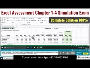 Excel Assessment Chapter 1-4 Simulation Exam | Excel Application Capstone Assessment Ch 1-4 #ch1-4