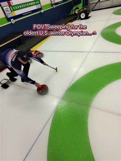 Old man needed me to sweep😂 #teamusa #olympics #winterolympics2026 #curling #curlingsport