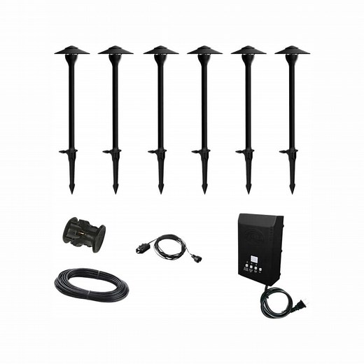Reviews for Hampton Bay 552 Lumen Low Voltage Integrated LED Black Outdoor Landscape Path Light Kit (6-Pack) | Pg 1 - The Home Depot