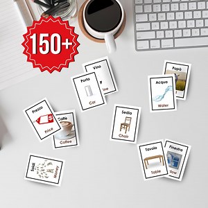 Italian Flashcards With Pictures: Bilingual Vocabulary Learning (PDF Download) - Etsy