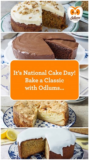 Bakers, it’s our day! ✨ We’ve gathered some of our most-loved cake recipes to help you celebrate National Cake Day in true Odlums style. Find every recipe on our website, happy baking! 💛 #NationalCakeDay #cake | Odlums