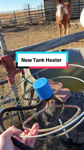 I sure hope this new tank heater works because I just replaced the old one and I haven’t tested it yet and we’ve got some serious winter weather coming… #winterweather #horses #water #homestead #farmlife