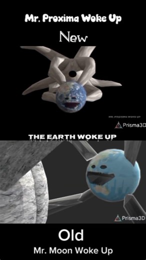 the earth woke up old and new Prisma 3d, by mr moon woke up