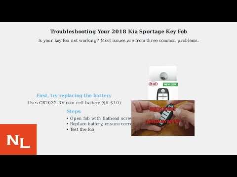 How To Fix 2018 Kia Sportage Key Fob Not Working – Battery, Resync & Receiver