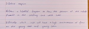 Define tropism.Draw a labelled diagram to show the position of... | Filo