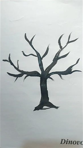 simple tree outline in 14s #beginnerarttips #arttutorial #drawing