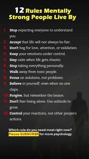12 Things Mentally Strong People Never Do #psychology #mindset #motivation #relationship