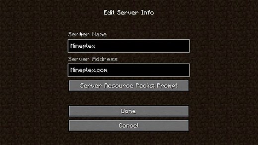 The Mineplex server name and ID